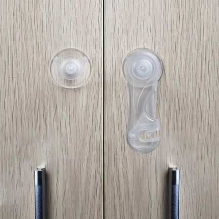 10pcs Child Safety Cabinet Locks, Transparent (White)