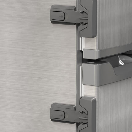 Child Safety Fridge Lock, Auto-Lock, Gray, 2-Pack | 3M adhesive with clean removal. One-hand open, self-locking. For single-door fridges. Keeps toddlers and pets out - Gray - Size 2 Pack
