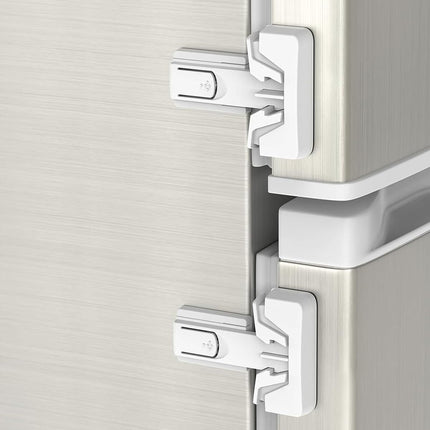 Child Safety Fridge Lock, Auto-Lock, Gray, 2-Pack | 3M adhesive with clean removal. One-hand open, self-locking. For single-door fridges. Keeps toddlers and pets out - Gray - Size 2 Pack