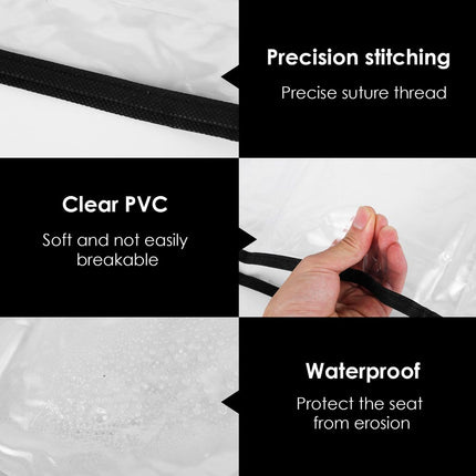 3Pcs Salon Chair Cover, PVC Clear Chair Back Covers, Waterproof Salon Chair Covers Protectors, Soft Salon Chair Back Cover, Fits Most Standard Salon Chairs Office Chairs, 20"x 15.7"x 4.7" - Clear - Size 20in