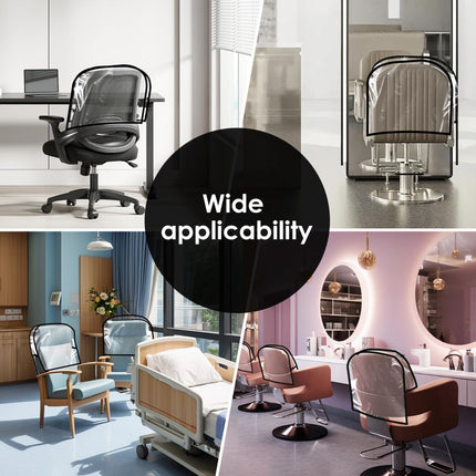 3Pcs Salon Chair Cover, PVC Clear Chair Back Covers, Waterproof Salon Chair Covers Protectors, Soft Salon Chair Back Cover, Fits Most Standard Salon Chairs Office Chairs, 20"x 15.7"x 4.7" - Clear - Size 20in