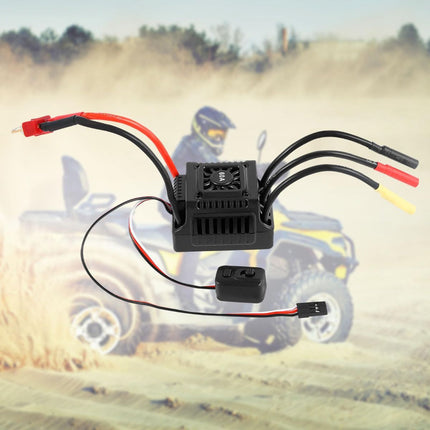New Brushless Sensorless ESC, 60A Waterproof Dustproof Brushless Smart ESC, Sensorless Motor Combo, Multiple Protection Brushless ESC for 1/10 RC Car Truck Outdoor (T Plug)