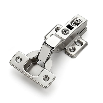 Half Overlay Soft Close Cabinet Hinges | Concealed Kitchen Cabinet Hinges, Heavy-Duty Adjustable Design, Easy Installation, for Frameless Cupboard Hardware - Silver - Size 10 PCS
