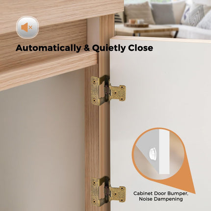 Semi-Overlay 1/2 inch Self-Closing Hinges, 10 Pack, Self-Closing Design, Face Frame Door Fit, Half Wrap-Around Cabinet Hardware Hinges, Kitchen Cabinet Face Mount - Antique Brass