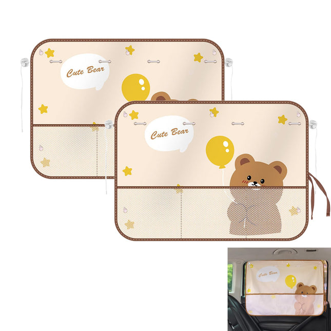 Cute Bear Car Sunshade Set of 2
