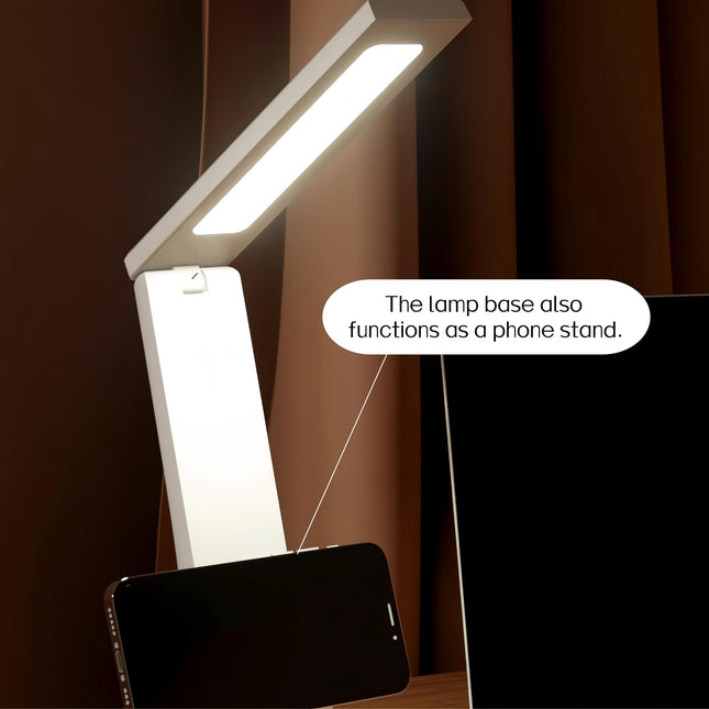 USB Rechargeable Foldable LED Desk Lamp Touch Control 3-Color Temperature Stepless Dimming 120 Degree – product detail