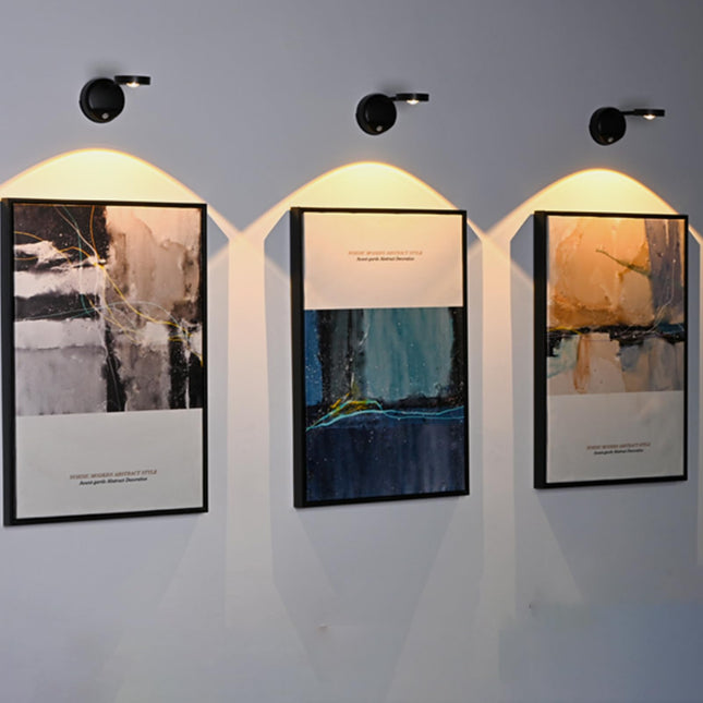3-Pack Rechargeable LED Wall Spotlight for Art V1107-CS-QBSD3H in White
