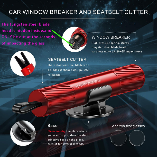 2-Pack Car Emergency Safety Hammer (Red & – product detail