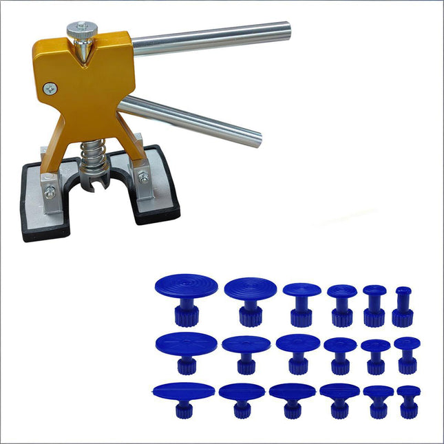 19-Piece Car Dent Repair Kit with 18 Tabs V1107-CS-QCZXXFGJ in Yellow
