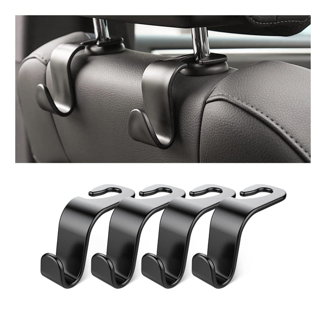4-Pack Car Headrest Hooks V1107-CS-QCZYGG in Black