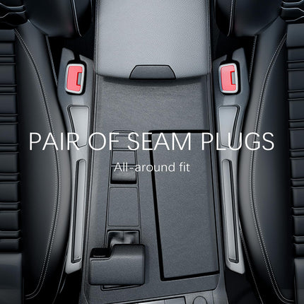 2-Pack Car Seat Gap Plugs – Dual-Function Gap Filler & Storage Organizer for Phones, Keys & Cards, Flexible EVA, Universal Fit, No Tools Needed (Black)