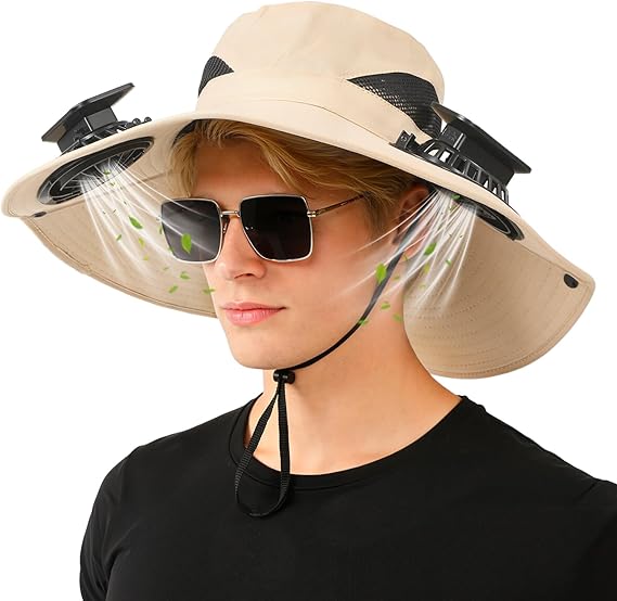 Solar-Powered Dual-Fan Sun Hat V1107-CS-TYNFSMZK