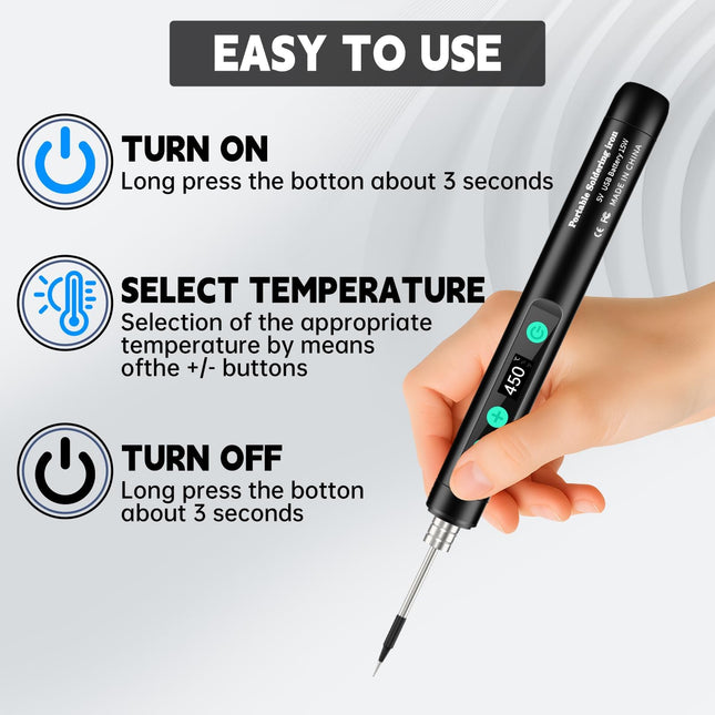 Portable USB-C Soldering Iron Kit – product detail