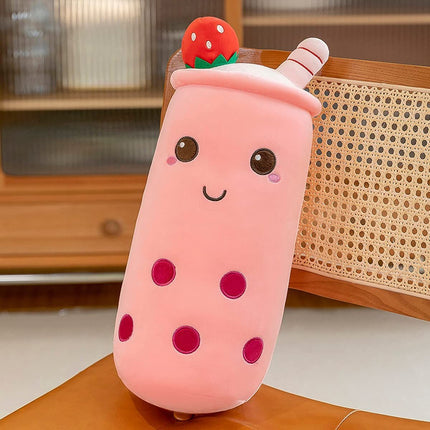 Bubble Tea Plush Pillow Soft Plush Toy Skin-Friendly Pillow Multiple Sizes Cute - Green - Size 16in