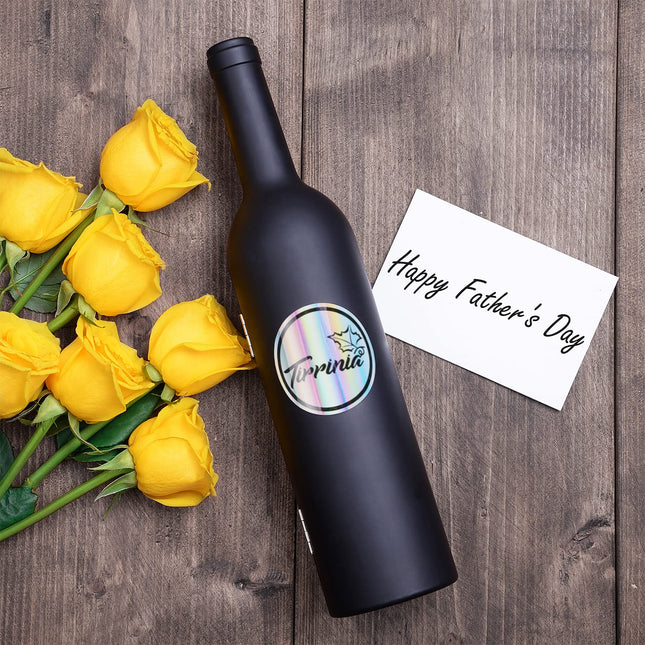 Wine Accessories Gift Set (Black) 5-Piece Bottle Corkscrew Opener Kit with Novelty Bottle-Shaped Case – product detail