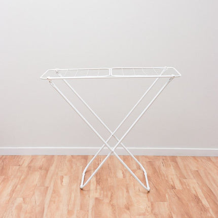 Large Double-Wing Floor-Standing Folding Clothes Drying Rack-White