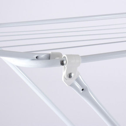 Large Double-Wing Floor-Standing Folding Clothes Drying Rack-White