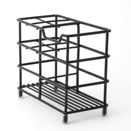 Four-section Toothpaste and Toothbrush Holder-Black