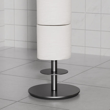 Household Floor-Standing Single-Pole Long Tissue Paper Holder-Black