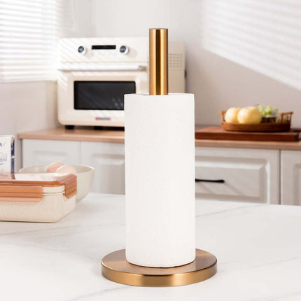 Stainless Steel Kitchen Paper Towel Holder -Gold