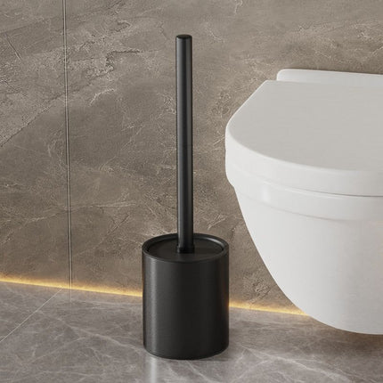Iron Floor-Standing Toilet Brush Cleaning Brush With Base-Black