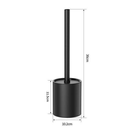 Iron Floor-Standing Toilet Brush Cleaning Brush With Base-Black