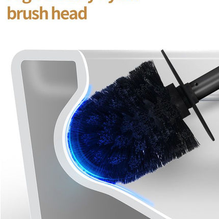 Iron Floor-Standing Toilet Brush Cleaning Brush With Base-Black