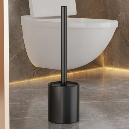 Iron Floor-Standing Toilet Brush Cleaning Brush With Base-Black