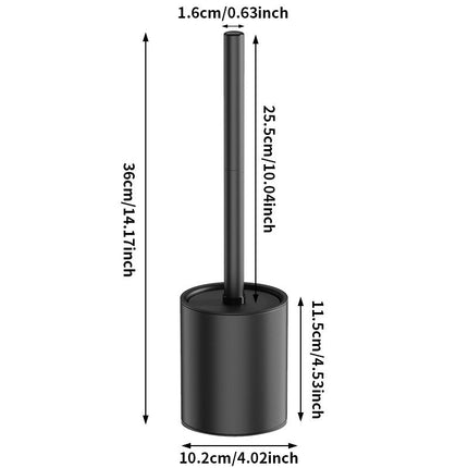 Iron Floor-Standing Toilet Brush Cleaning Brush With TPR Brush Head-Black
﻿