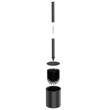 Iron Floor-Standing Toilet Brush Cleaning Brush With TPR Brush Head-Black
﻿
