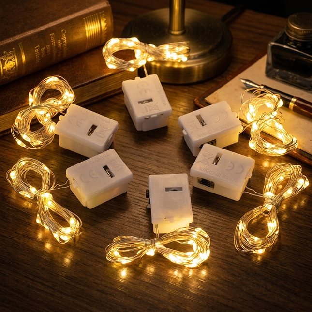 24 Battery Operated Fairy Lights 3 Modes 7ft 20 LED Mini Twinkle String Lights Waterproof – product detail