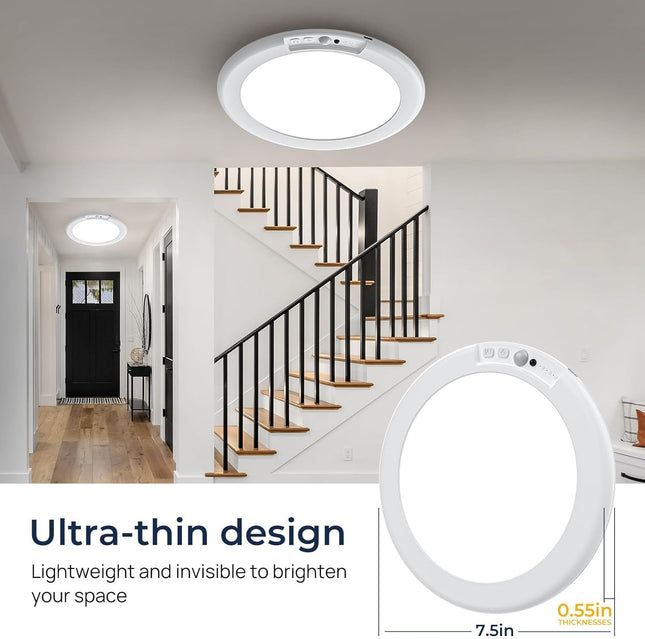 2 Pack Magnetic Wireless Ceiling Light Rechargeable Battery Operated Ceiling Light wiht Remote – product detail