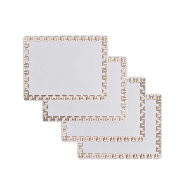 4 Pcs Clevinger MD Placemats Gold Border V1181-CV0292