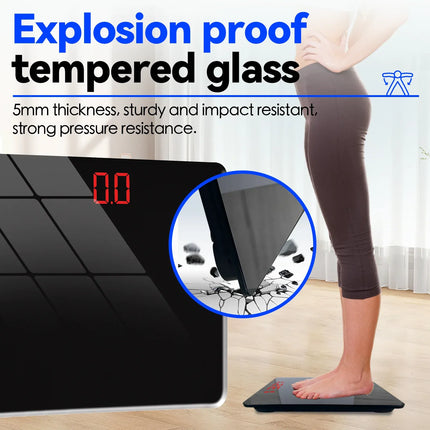Clevinger Digital Glass Bathroom Scale 180kg Max Capacity – shape and profile