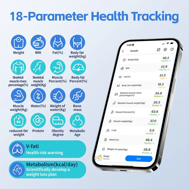 Clevinger Bluetooth Smart Digital Glass Bathroom Scale 180kg Max Capacity – product detail