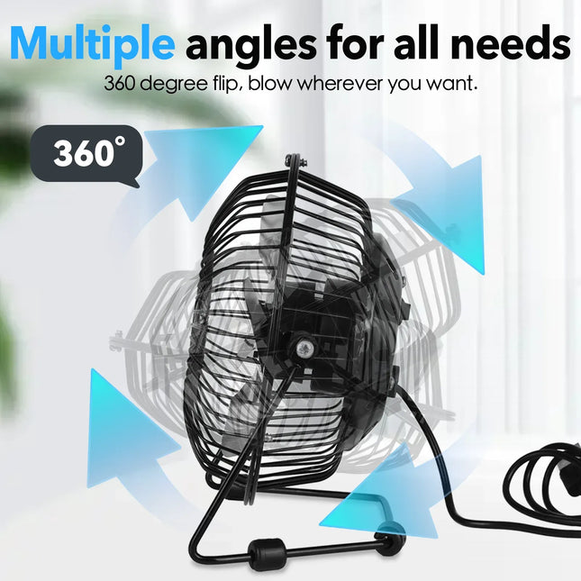360 Degree Tilt Adjustable USB Portable Mini Desk Fan – product detail