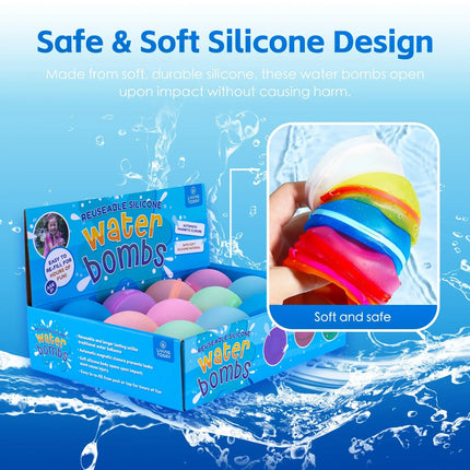 12 PcsMagnetic Closure Silicone Water Bombs – shape and profile