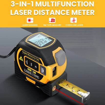 40m Laser Measure Cross-line Laser Level 5m Tape Measure Yellow – design and finish