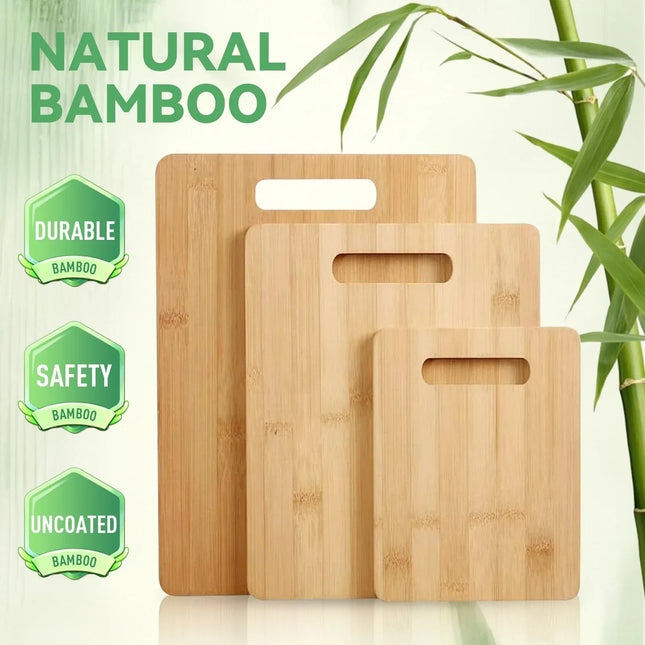 3 Pcs Bamboo Cheese Cutting & Serving Chopping Board Set V1181-KC0010