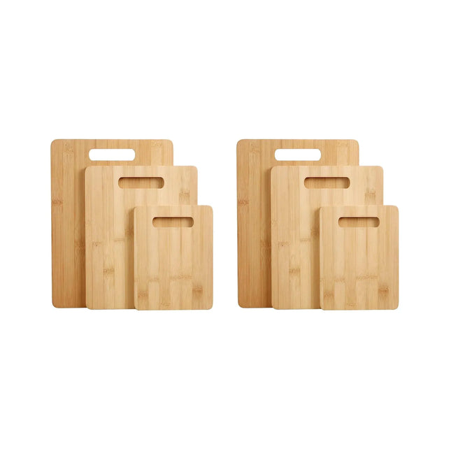 6 Pcs Bamboo Cheese Cutting & Serving Board Set Moso Bamboo Reversible BPA-Free V1181-KC0010X2