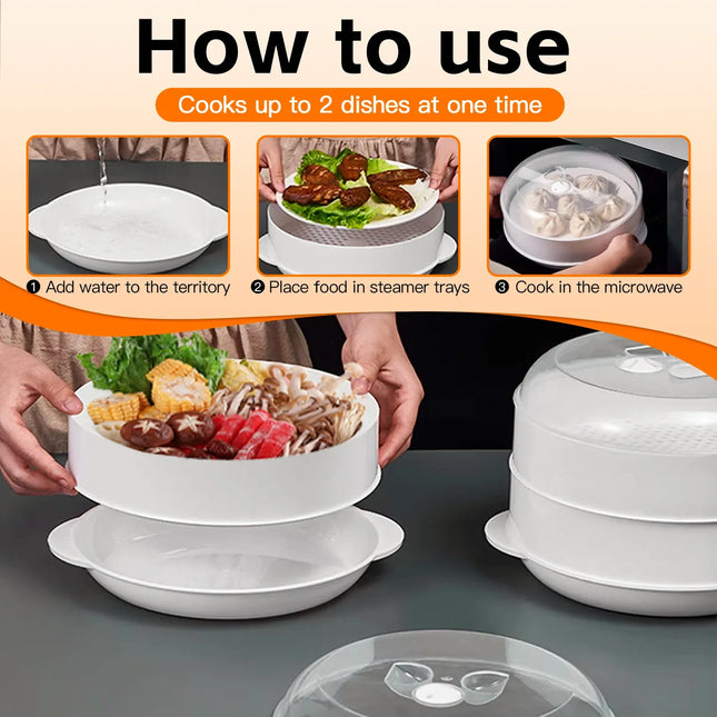2 Tier Microwave Steamer – product detail