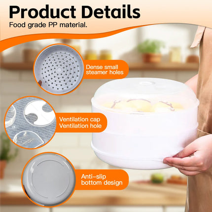 2 Tier Microwave Steamer – design and finish