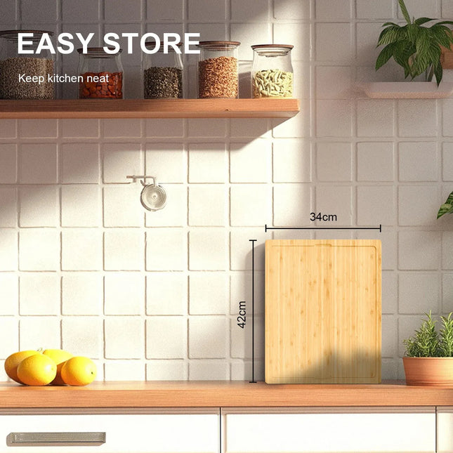 Bamboo Chopping Board with 5 Pcs Color-Coded Flexible Cutting Mats – product detail
