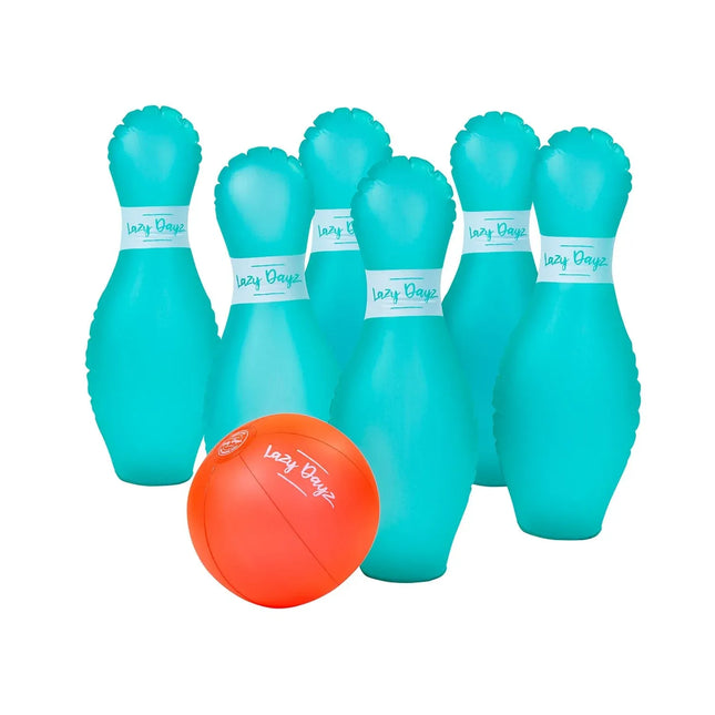 7 Pcs Lazy Dayz Pool Beach Inflatable Bowling Set Toy V1181-LD0087