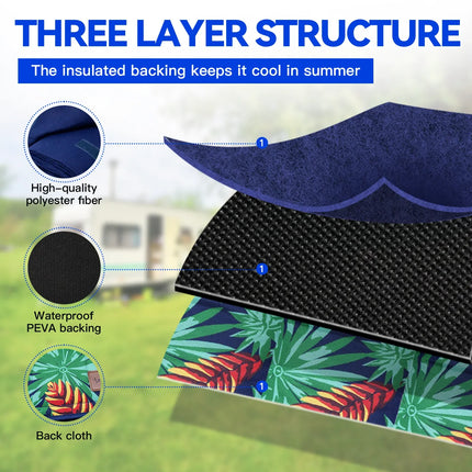 Lazy Dayz Fleece Picnic Rug – shape and profile
