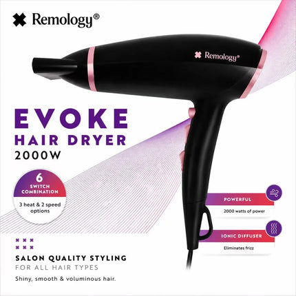 Remology Evoke 2000W Professional Hair Dryer – product features