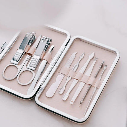 10 Pcs Remology Stainless Steel Manicure Set Silver – shape and profile