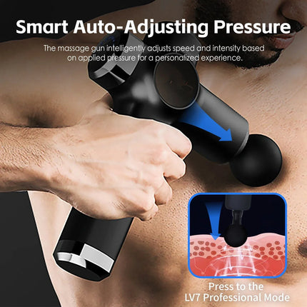 Remology Impact Therapy 7 Adaptive Speed USB-C Fascial Massage Gun with 4 Heads – product features