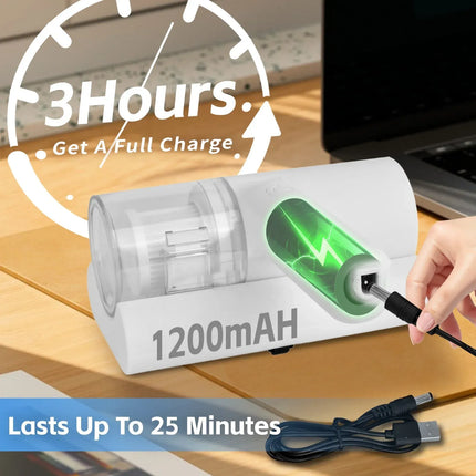 UV C Cordless Dust Mite Vacuum Handheld Sanitizing Cleaner with 1200 mAh Battery – product features