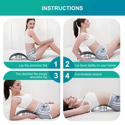 Adjustable Air Lumbar Spine Reliever Inflatable Back Stretcher with Acupressure & Magnets – design and finish
